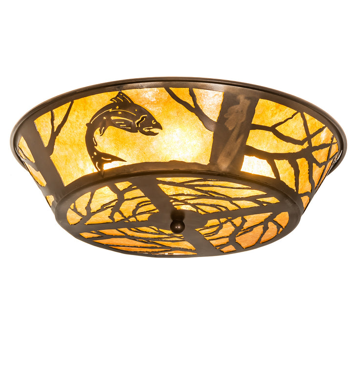 Meyda Tiffany Leaping Trout 73393 Ceiling Light - Antique Copper