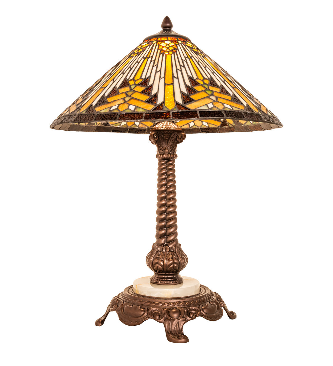 Meyda Tiffany Lighting 251938 Nuevo Ii Cone One Light Table Lamp Lamp Bronze / Dark