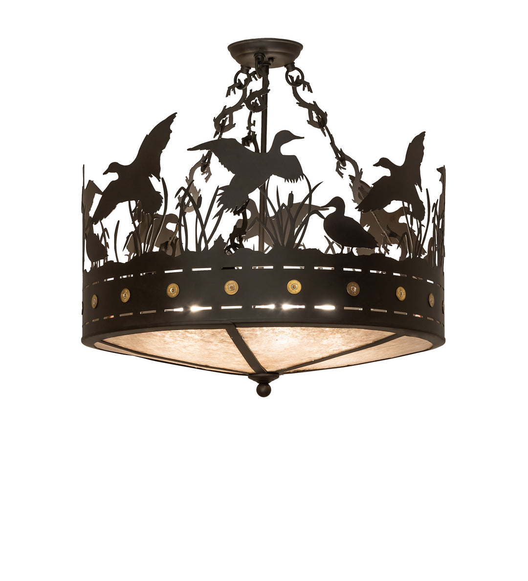 Meyda Tiffany Ducks In Flight 252143 Pendant Light - Oil Rubbed Bronze