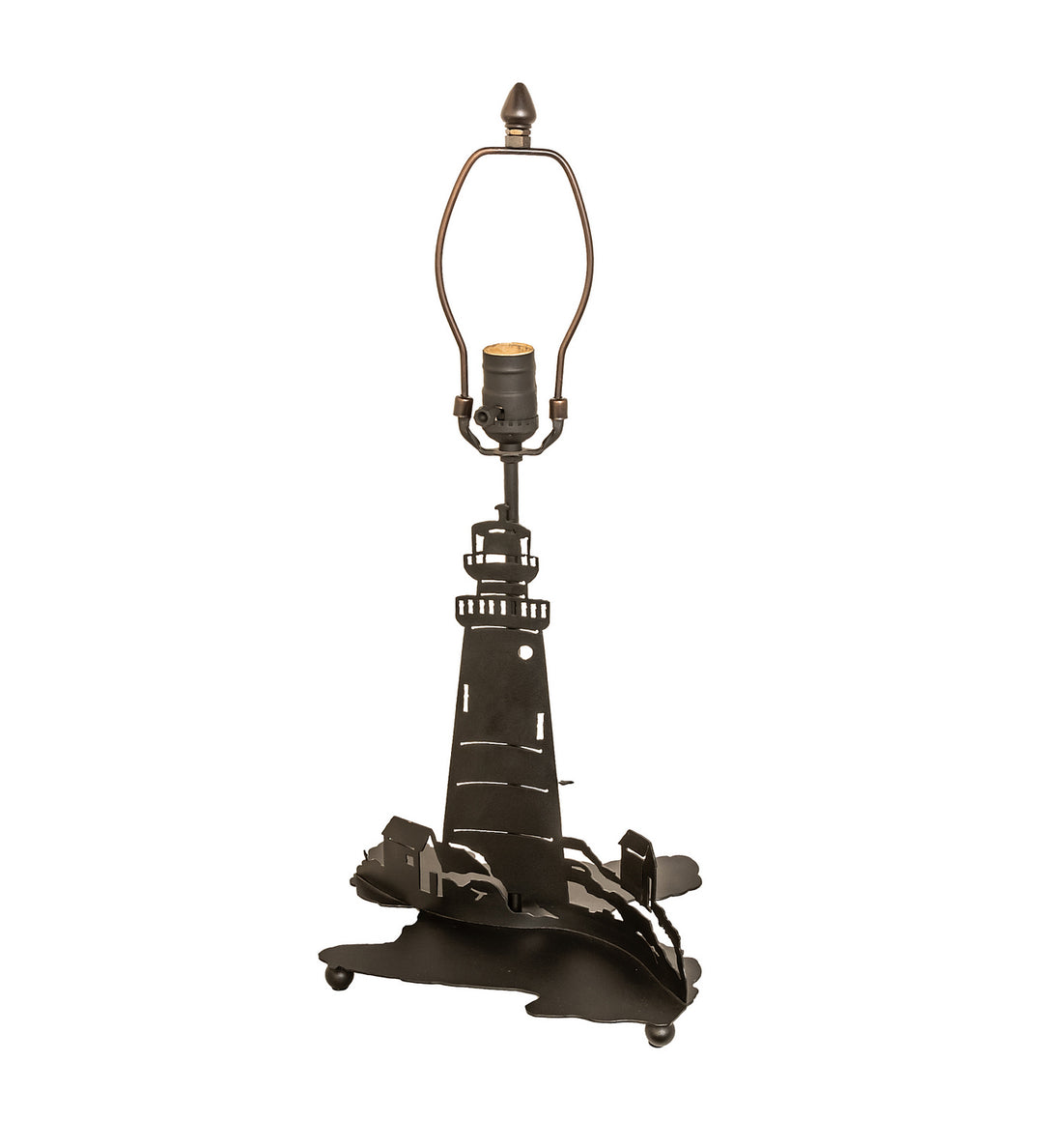 Meyda Tiffany Lighting 28734 Lighthouse 14.5"Table Base Utility Light Black