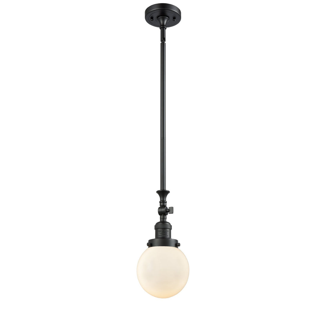 Innovations Franklin Restoration 206-BK-G201-6-LED Pendant Light - Matte Black