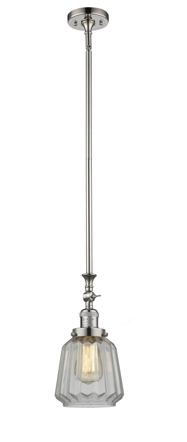 Innovations Franklin Restoration 206-PN-G142-LED Pendant Light - Polished Nickel