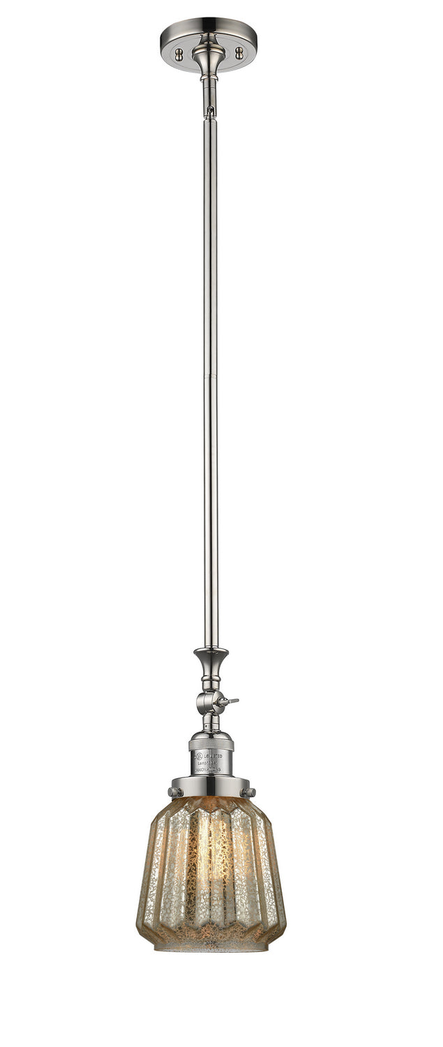 Innovations Franklin Restoration 206-PN-G146-LED Pendant Light - Polished Nickel