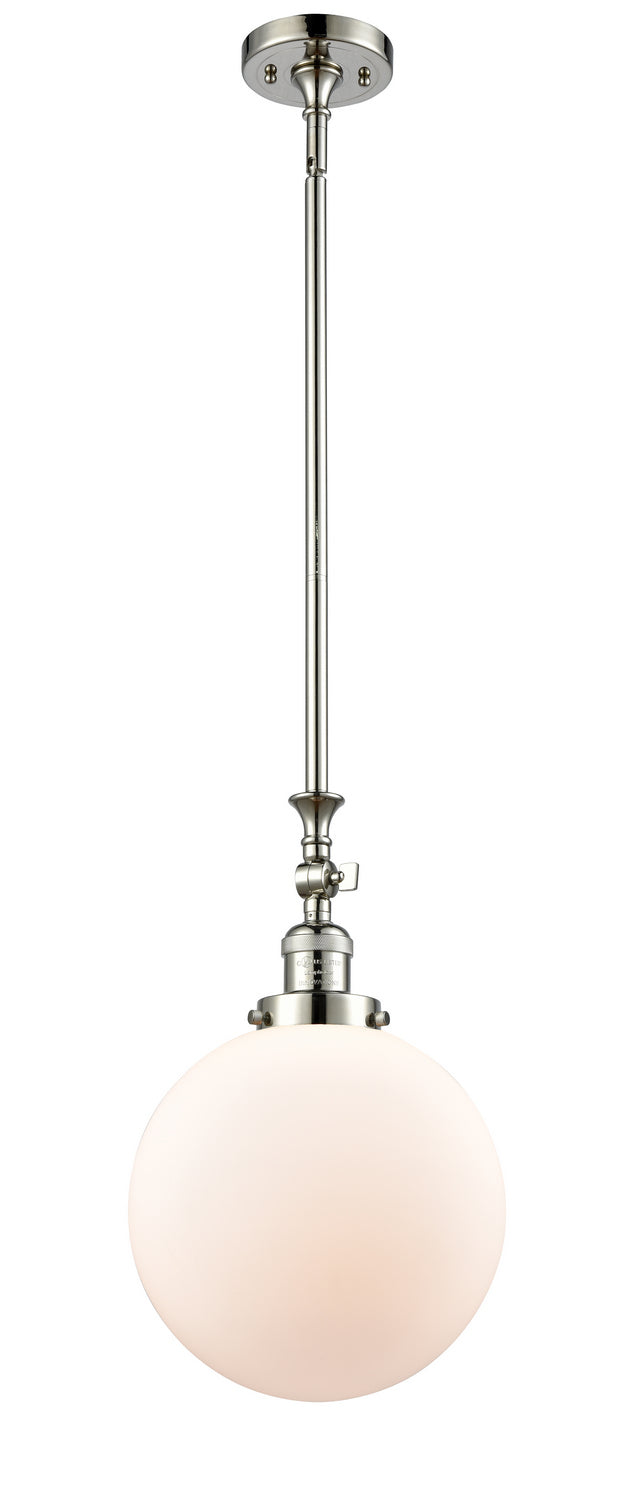 Innovations Franklin Restoration 206-PN-G201-10 Pendant Light - Polished Nickel
