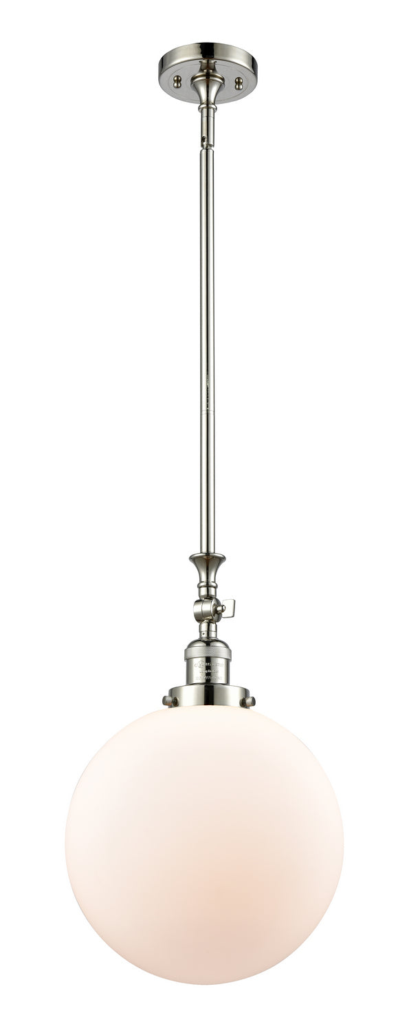 Innovations Franklin Restoration 206-PN-G201-12 Pendant Light - Polished Nickel