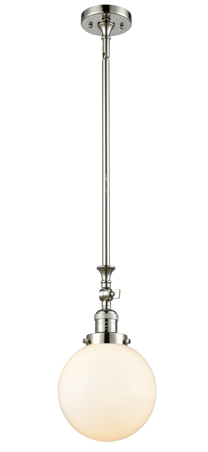 Innovations Franklin Restoration 206-PN-G201-8-LED Pendant Light - Polished Nickel