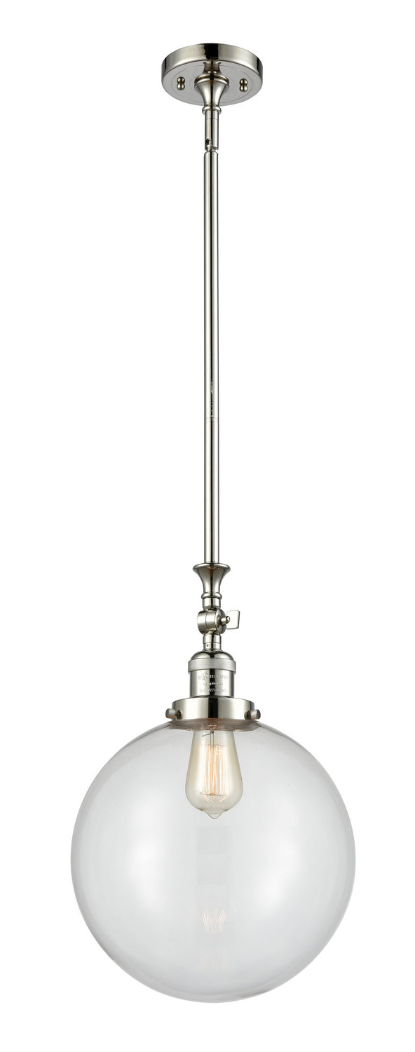 Innovations Franklin Restoration 206-PN-G202-12 Pendant Light - Polished Nickel