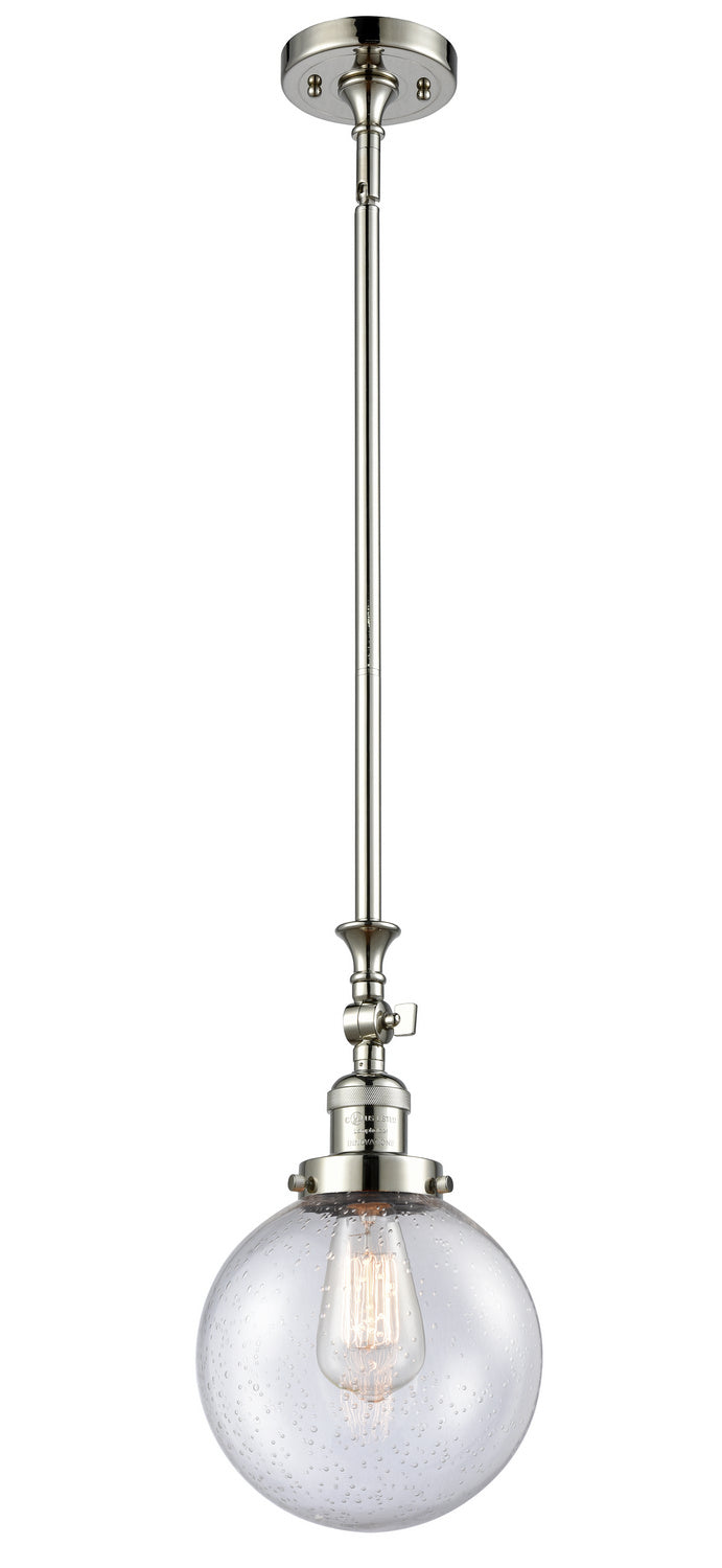 Innovations Franklin Restoration 206-PN-G204-8-LED Pendant Light - Polished Nickel