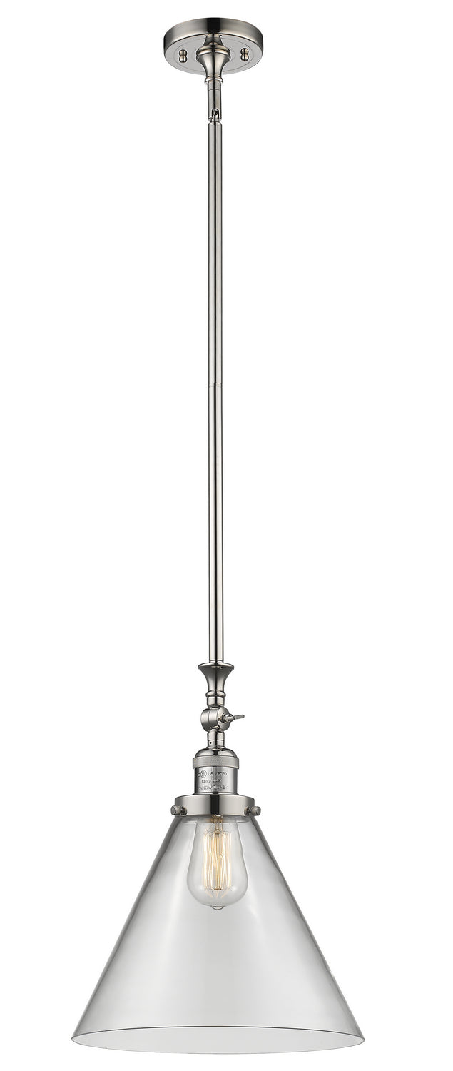 Innovations Franklin Restoration 206-PN-G42-L Pendant Light - Polished Nickel