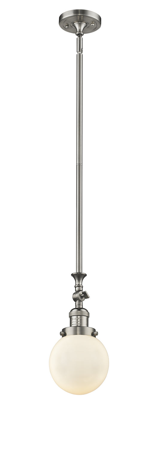 Innovations Franklin Restoration 206-SN-G201-6-LED Pendant Light - Brushed Satin Nickel