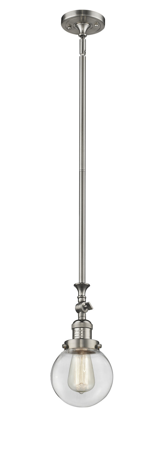 Innovations Franklin Restoration 206-SN-G202-6-LED Pendant Light - Brushed Satin Nickel
