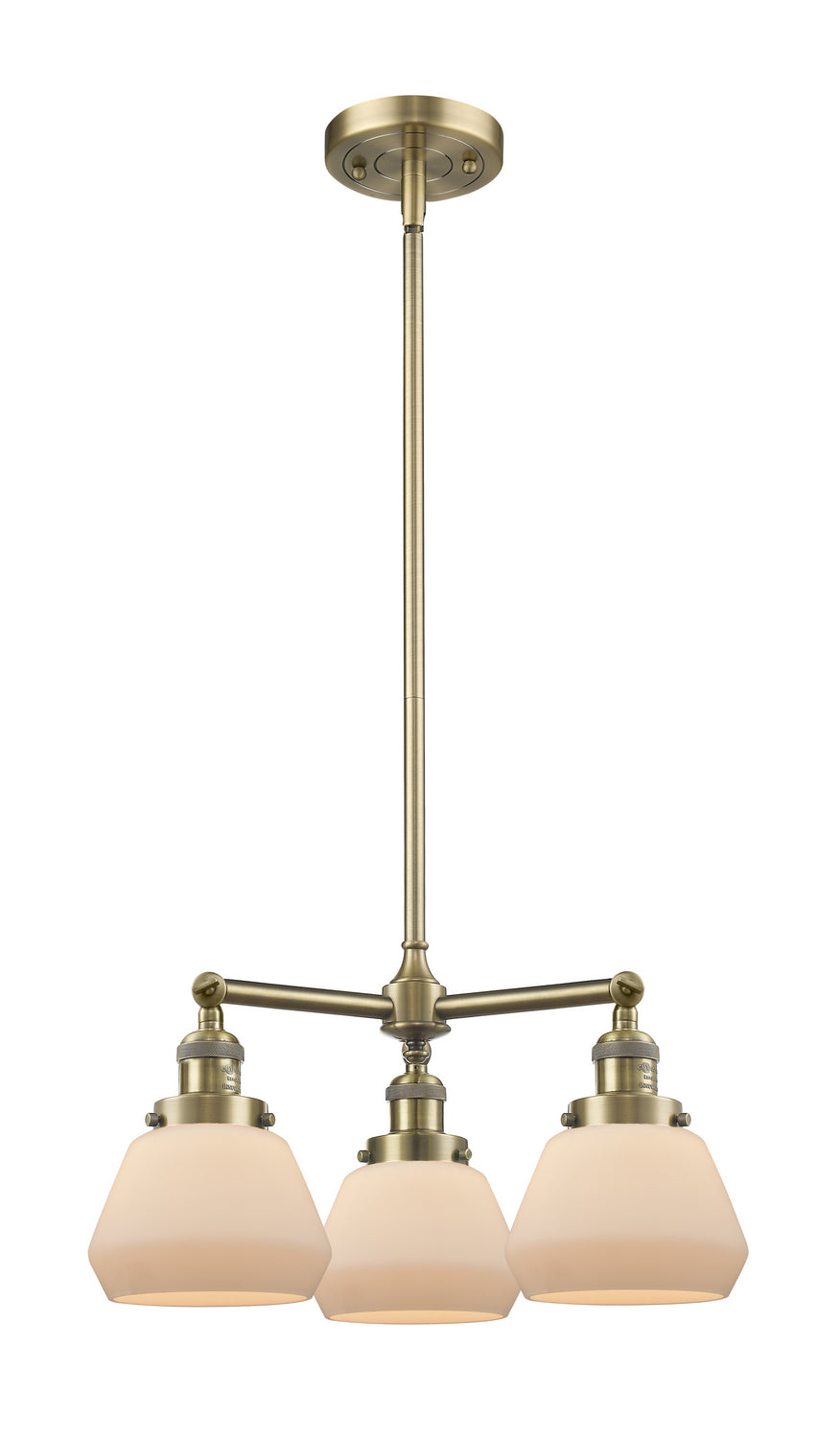 Innovations Franklin Restoration 207-AB-G171-LED Chandelier Light - Antique Brass