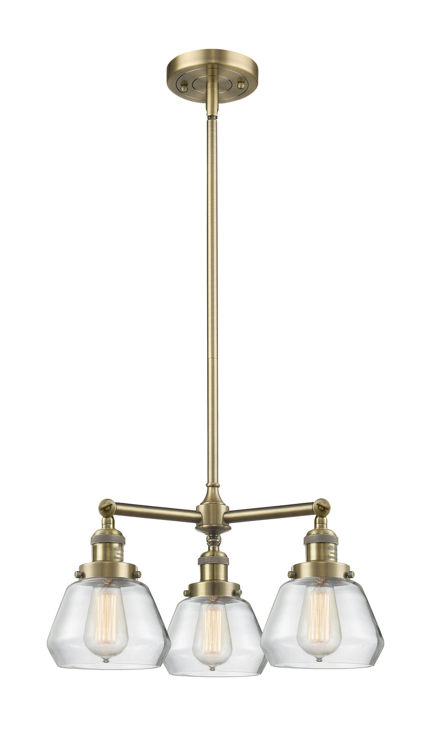 Innovations Franklin Restoration 207-AB-G172-LED Chandelier Light - Antique Brass