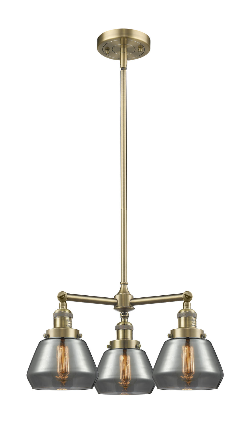 Innovations Franklin Restoration 207-AB-G173-LED Chandelier Light - Antique Brass