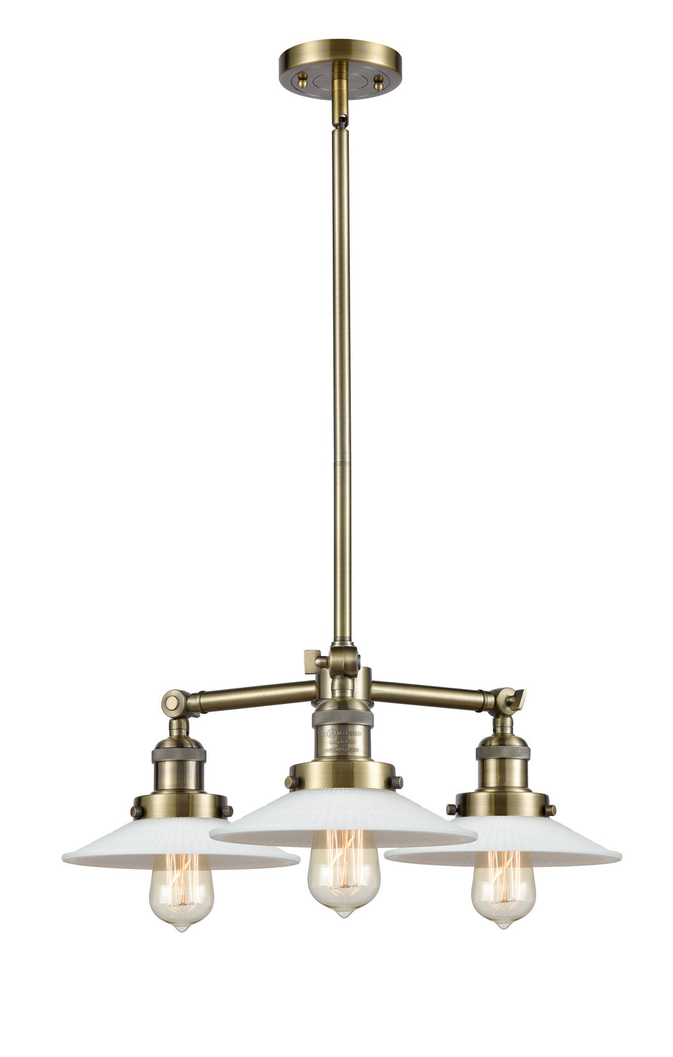Innovations Franklin Restoration 207-AB-G1-LED Chandelier Light - Antique Brass