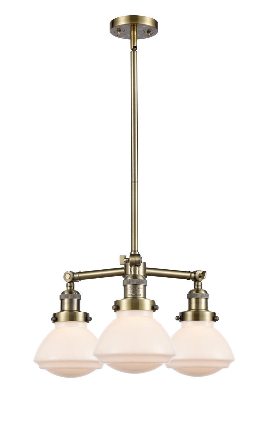 Innovations Franklin Restoration 207-AB-G321 Chandelier Light - Antique Brass