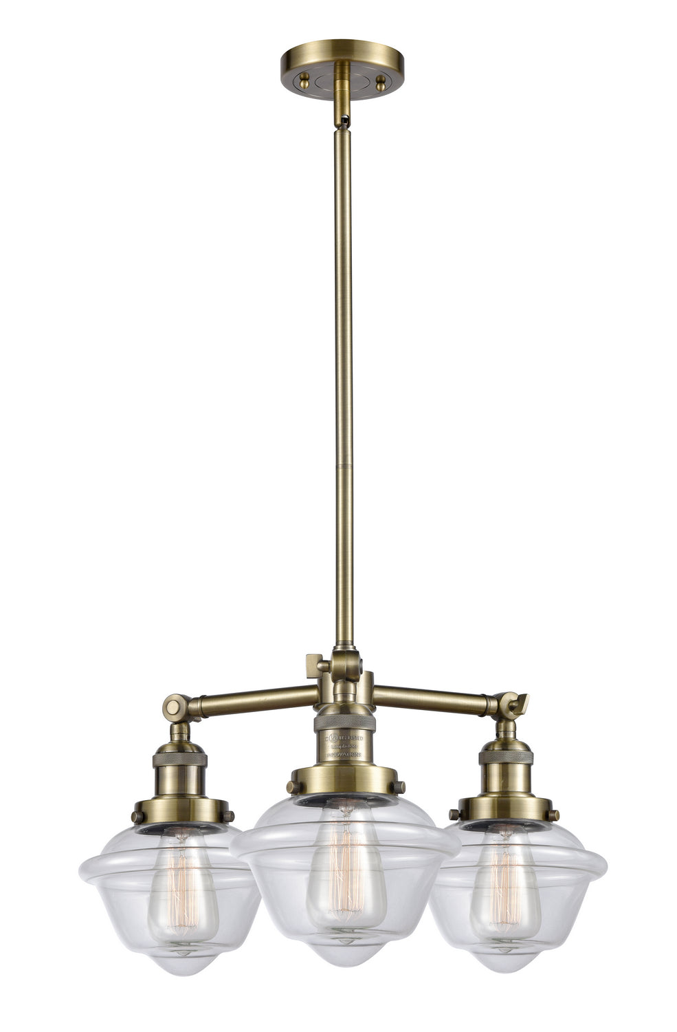 Innovations Franklin Restoration 207-AB-G532-LED Chandelier Light - Antique Brass