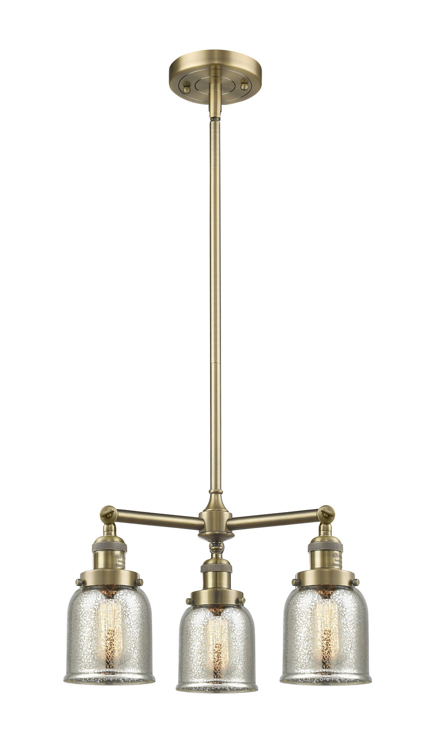 Innovations Franklin Restoration 207-AB-G58 Chandelier Light - Antique Brass