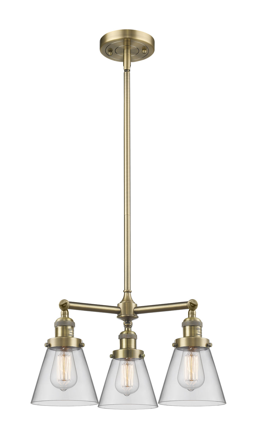 Innovations Franklin Restoration 207-AB-G62-LED Chandelier Light - Antique Brass