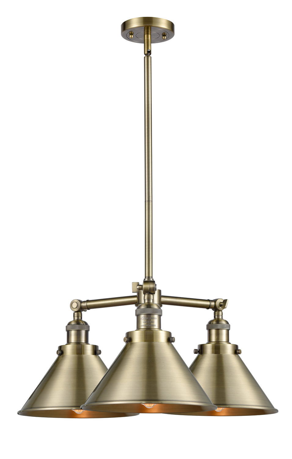 Innovations Franklin Restoration 207-AB-M10-LED Chandelier Light - Antique Brass