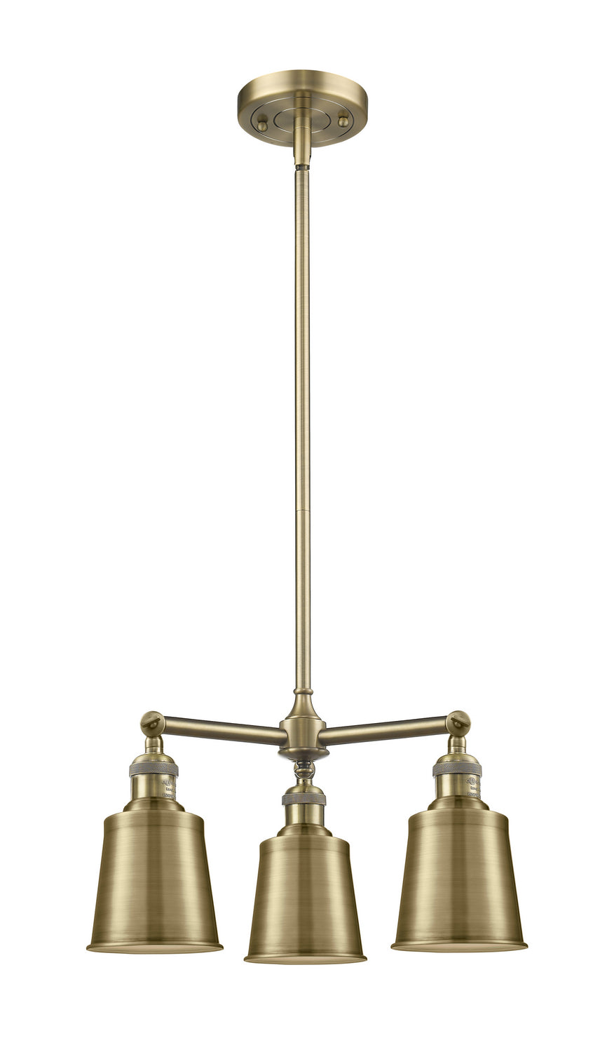 Innovations Franklin Restoration 207-AB-M9-AB-LED Chandelier Light - Antique Brass