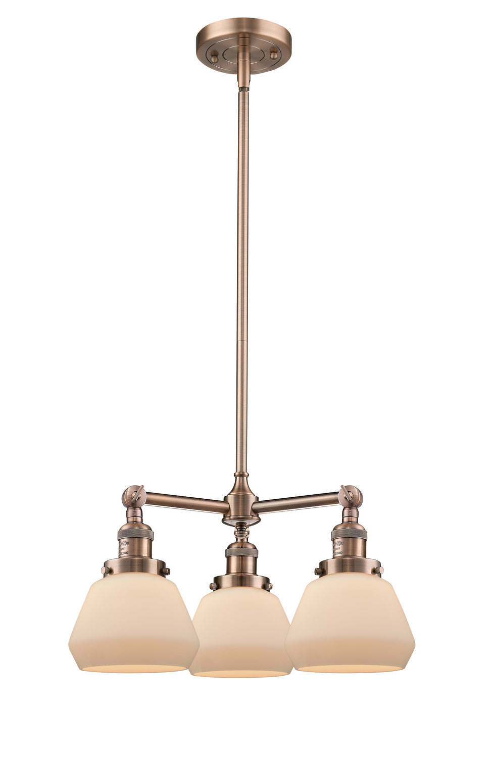 Innovations Franklin Restoration 207-AC-G171-LED Chandelier Light - Antique Copper