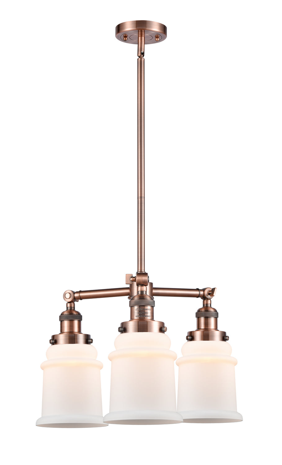 Innovations Franklin Restoration 207-AC-G181-LED Chandelier Light - Antique Copper