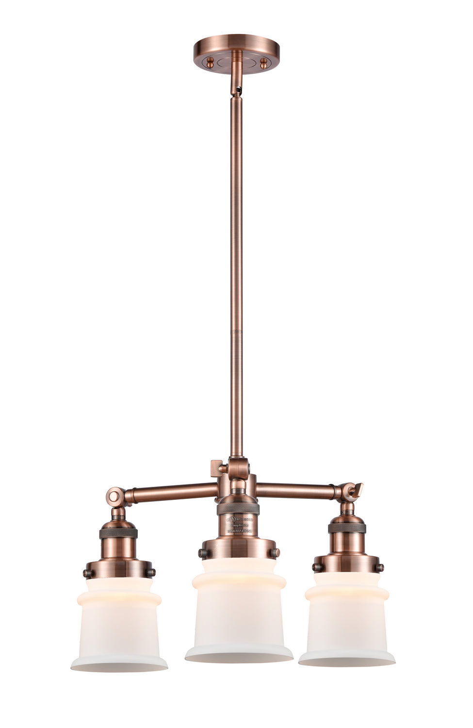 Innovations Franklin Restoration 207-AC-G181S-LED Chandelier Light - Antique Copper