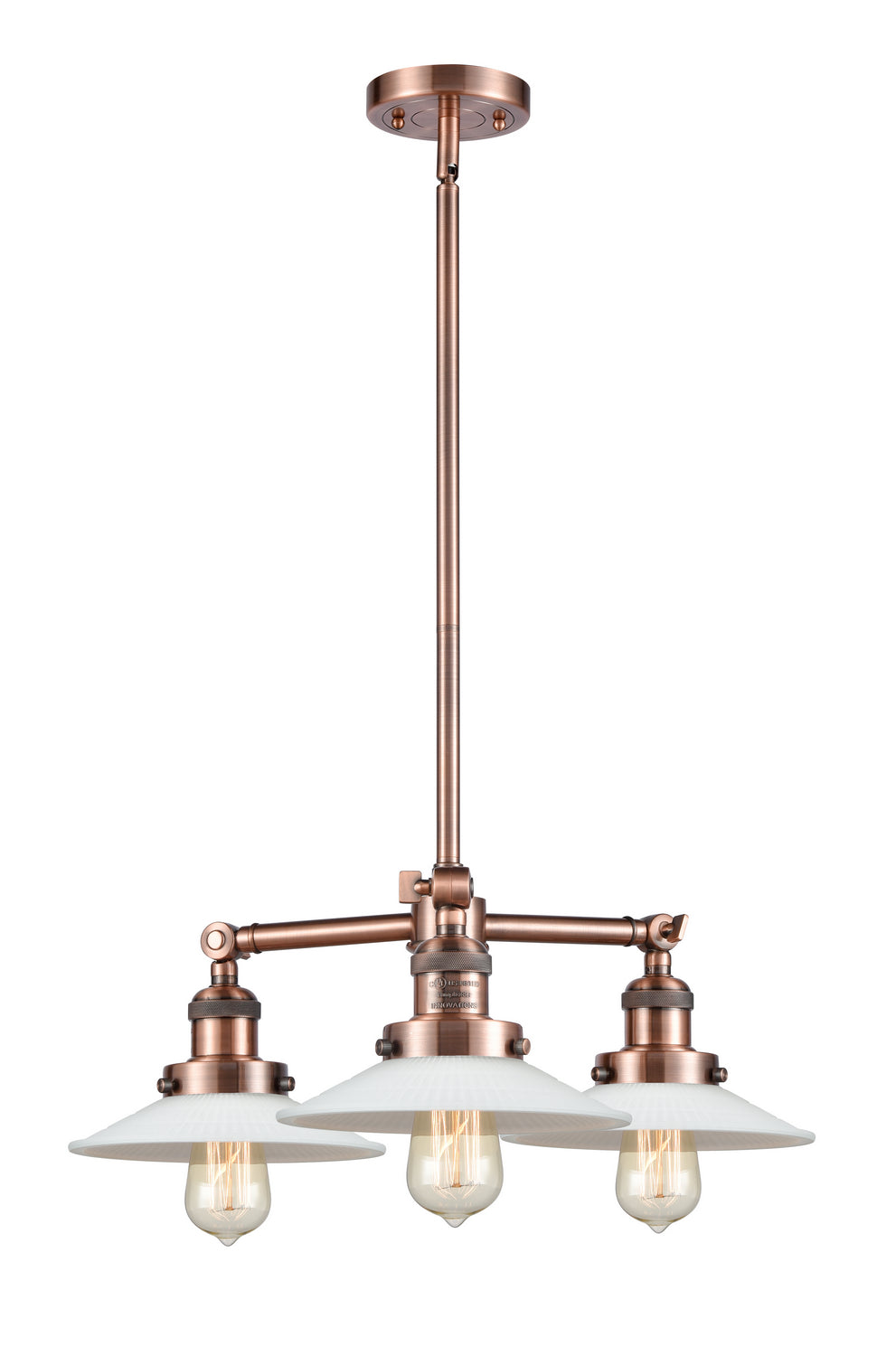Innovations Franklin Restoration 207-AC-G1-LED Chandelier Light - Antique Copper