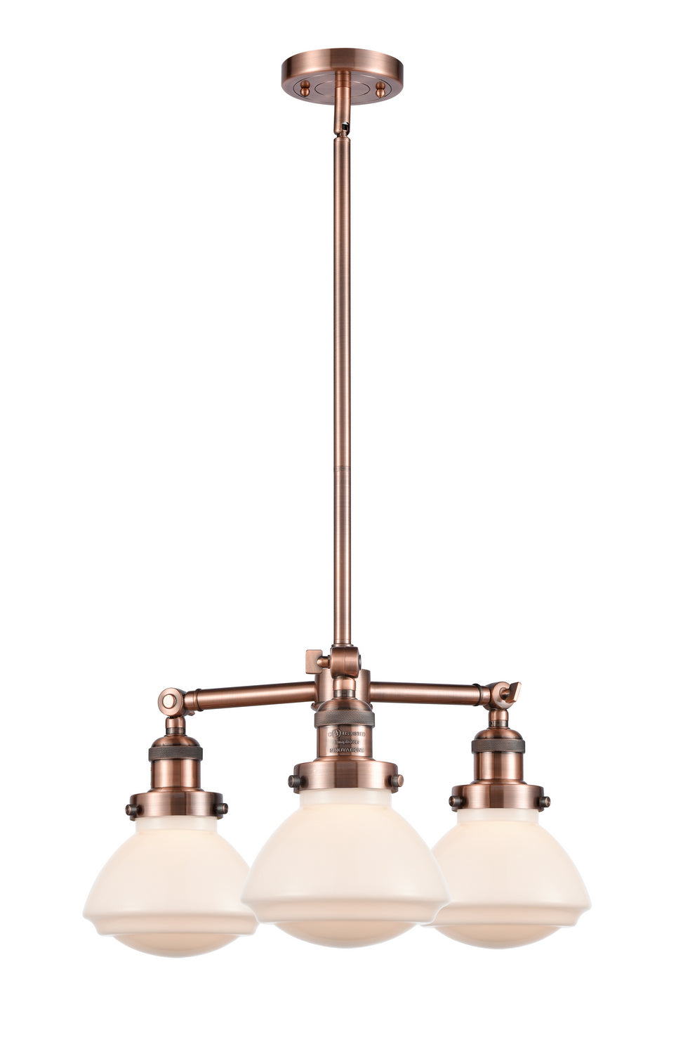 Innovations Franklin Restoration 207-AC-G321-LED Chandelier Light - Antique Copper