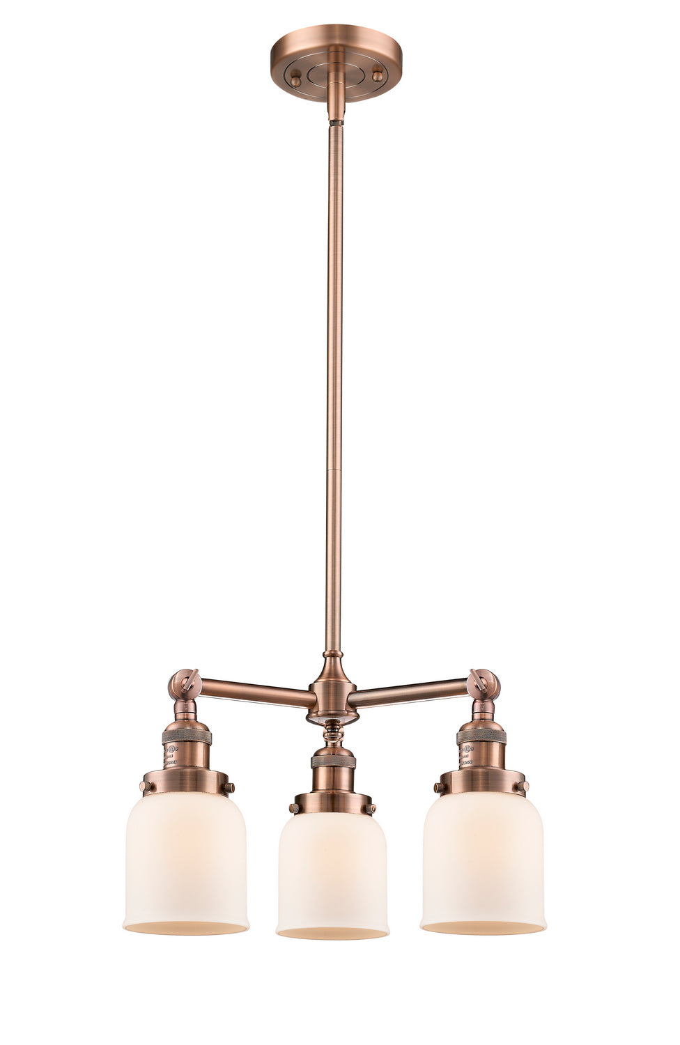 Innovations Franklin Restoration 207-AC-G51 Chandelier Light - Antique Copper