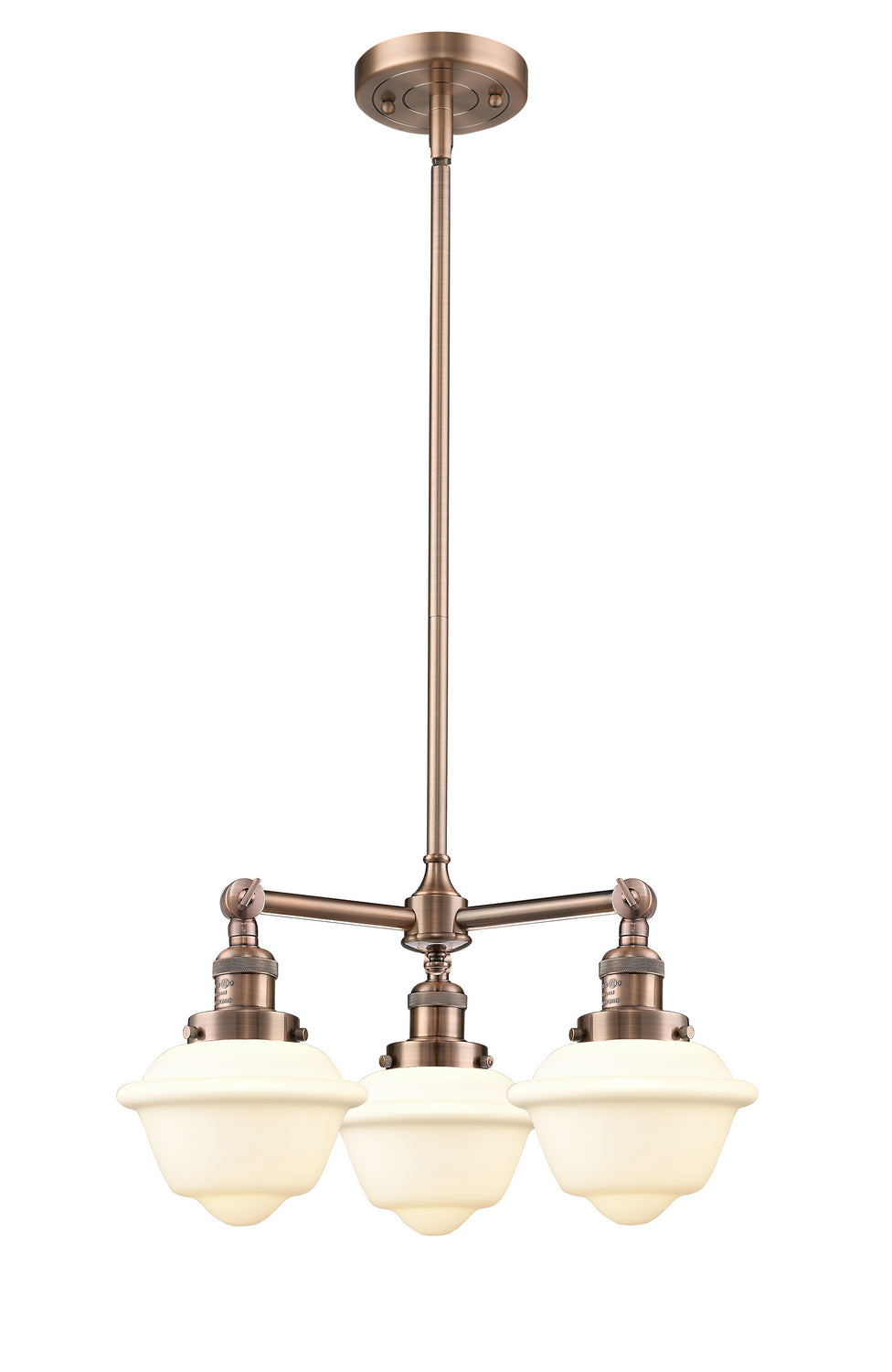 Innovations Franklin Restoration 207-AC-G531 Chandelier Light - Antique Copper