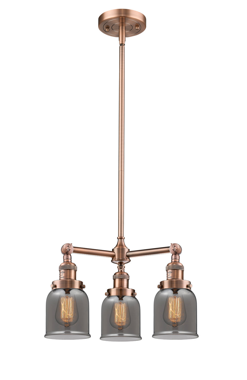 Innovations Franklin Restoration 207-AC-G53-LED Chandelier Light - Antique Copper