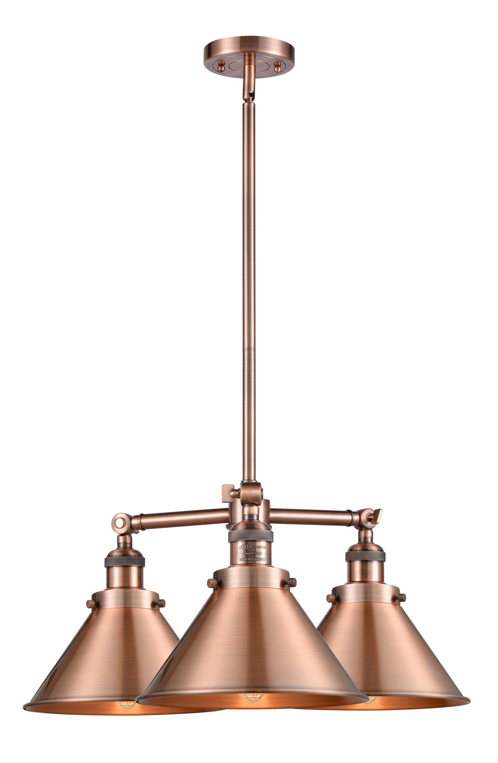 Innovations Franklin Restoration 207-AC-M10 Chandelier Light - Antique Copper