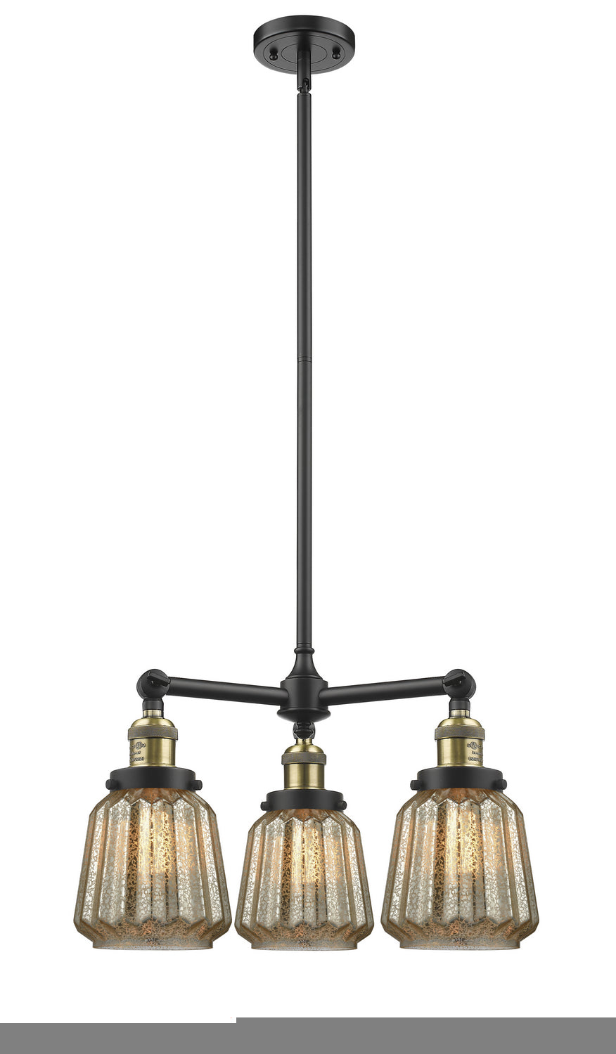 Innovations Franklin Restoration 207-BAB-G146-LED Chandelier Light - Black Antique Brass