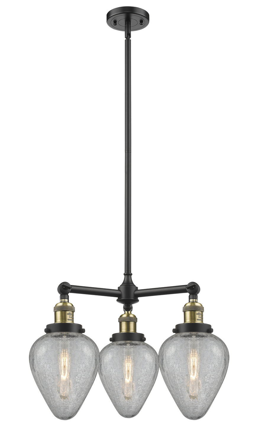 Innovations Franklin Restoration 207-BAB-G165 Chandelier Light - Black Antique Brass