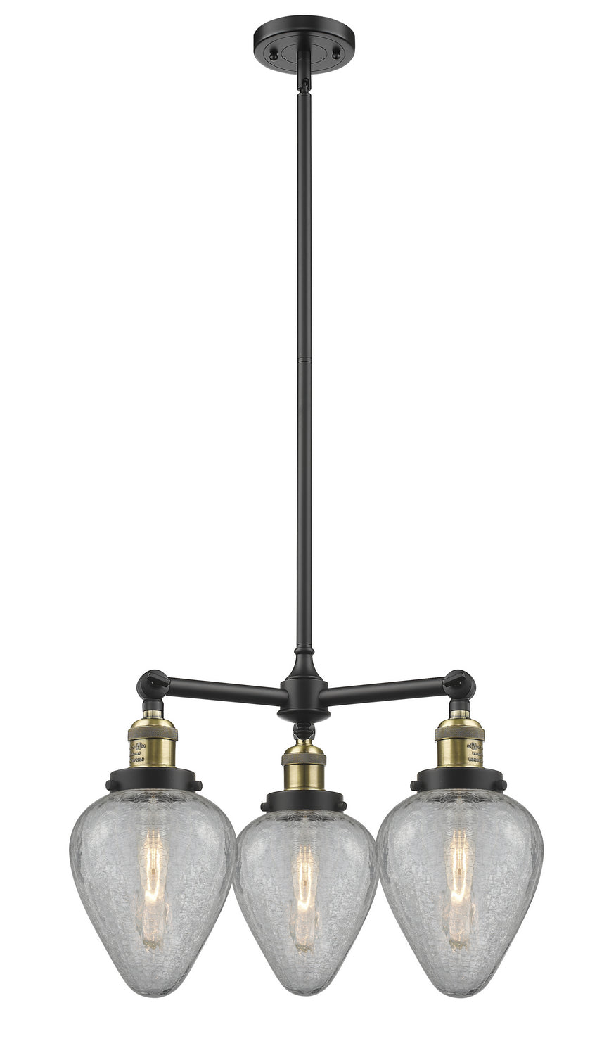 Innovations Franklin Restoration 207-BAB-G165-LED Chandelier Light - Black Antique Brass