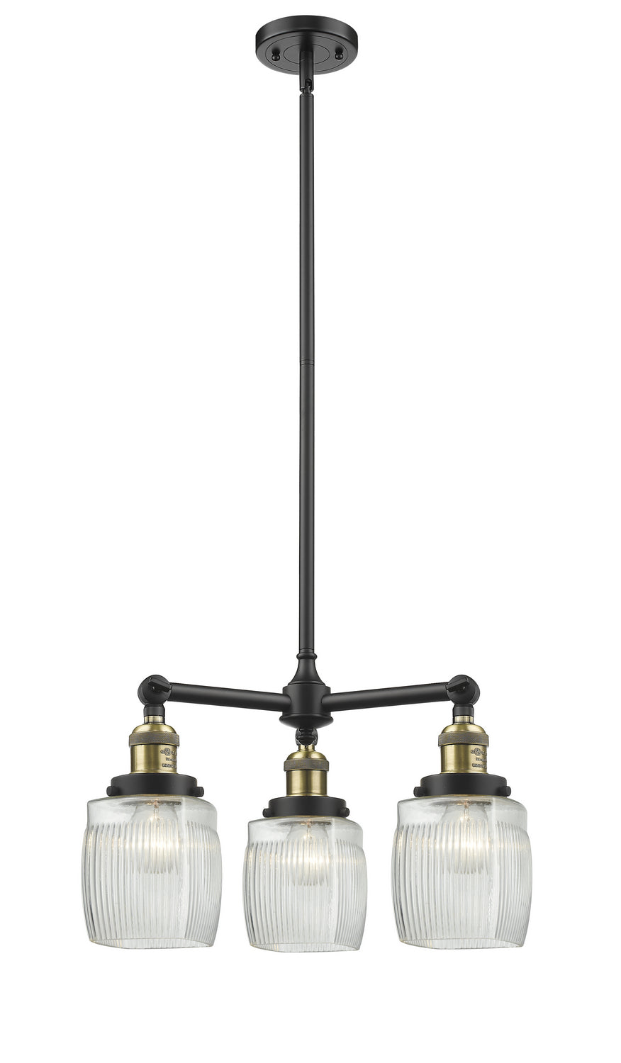 Innovations Franklin Restoration 207-BAB-G302 Chandelier Light - Black Antique Brass