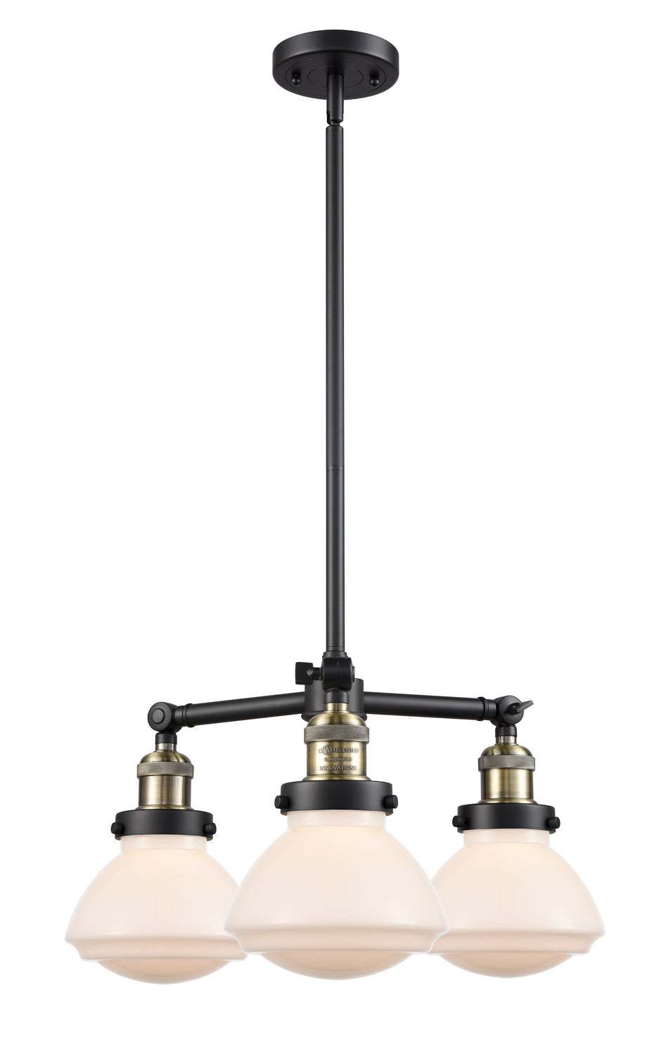 Innovations Franklin Restoration 207-BAB-G321 Chandelier Light - Black Antique Brass