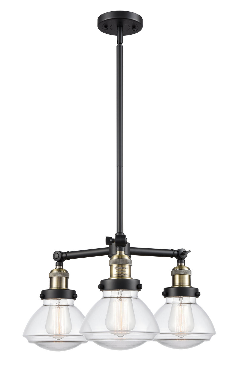 Innovations Franklin Restoration 207-BAB-G322-LED Chandelier Light - Black Antique Brass
