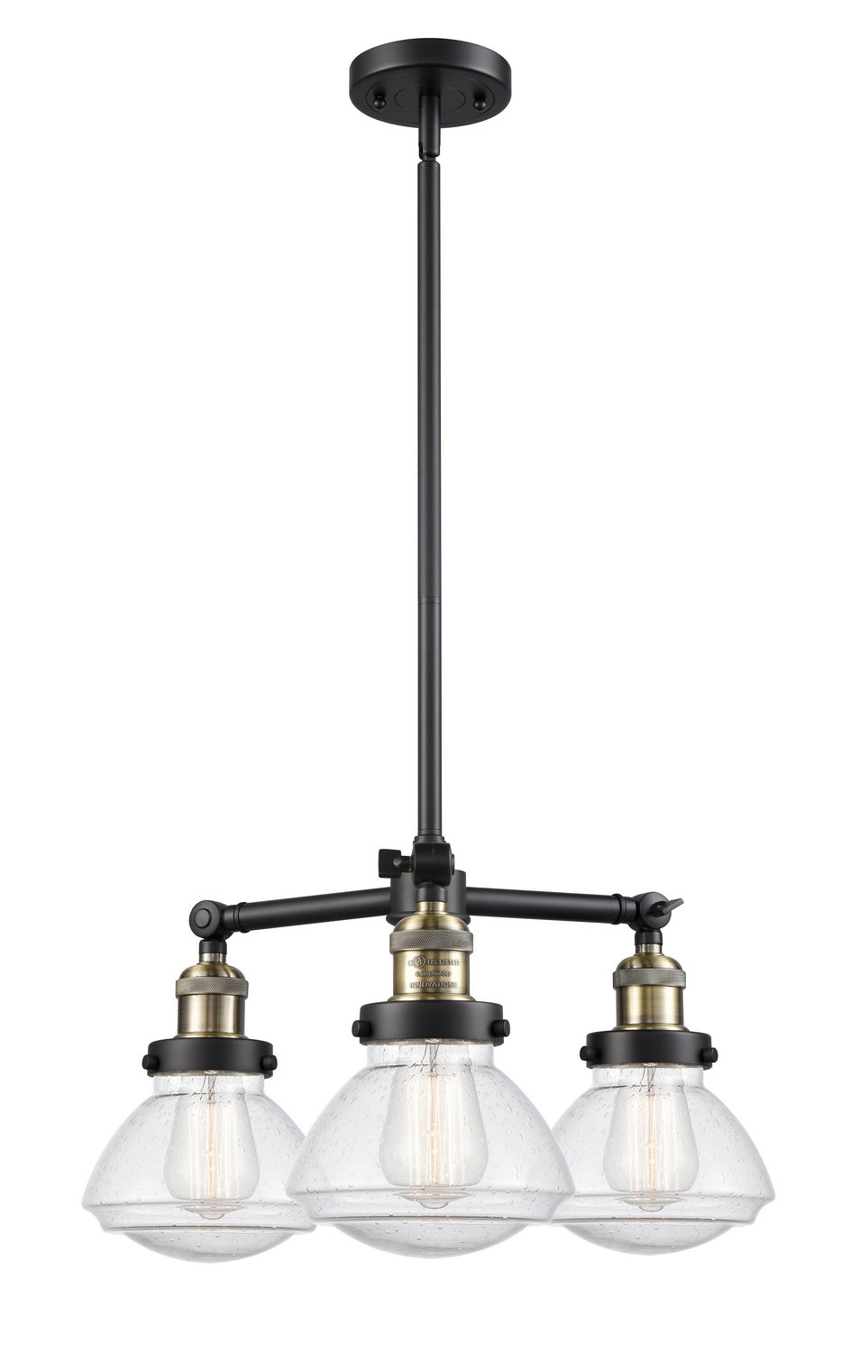 Innovations Franklin Restoration 207-BAB-G324-LED Chandelier Light - Black Antique Brass