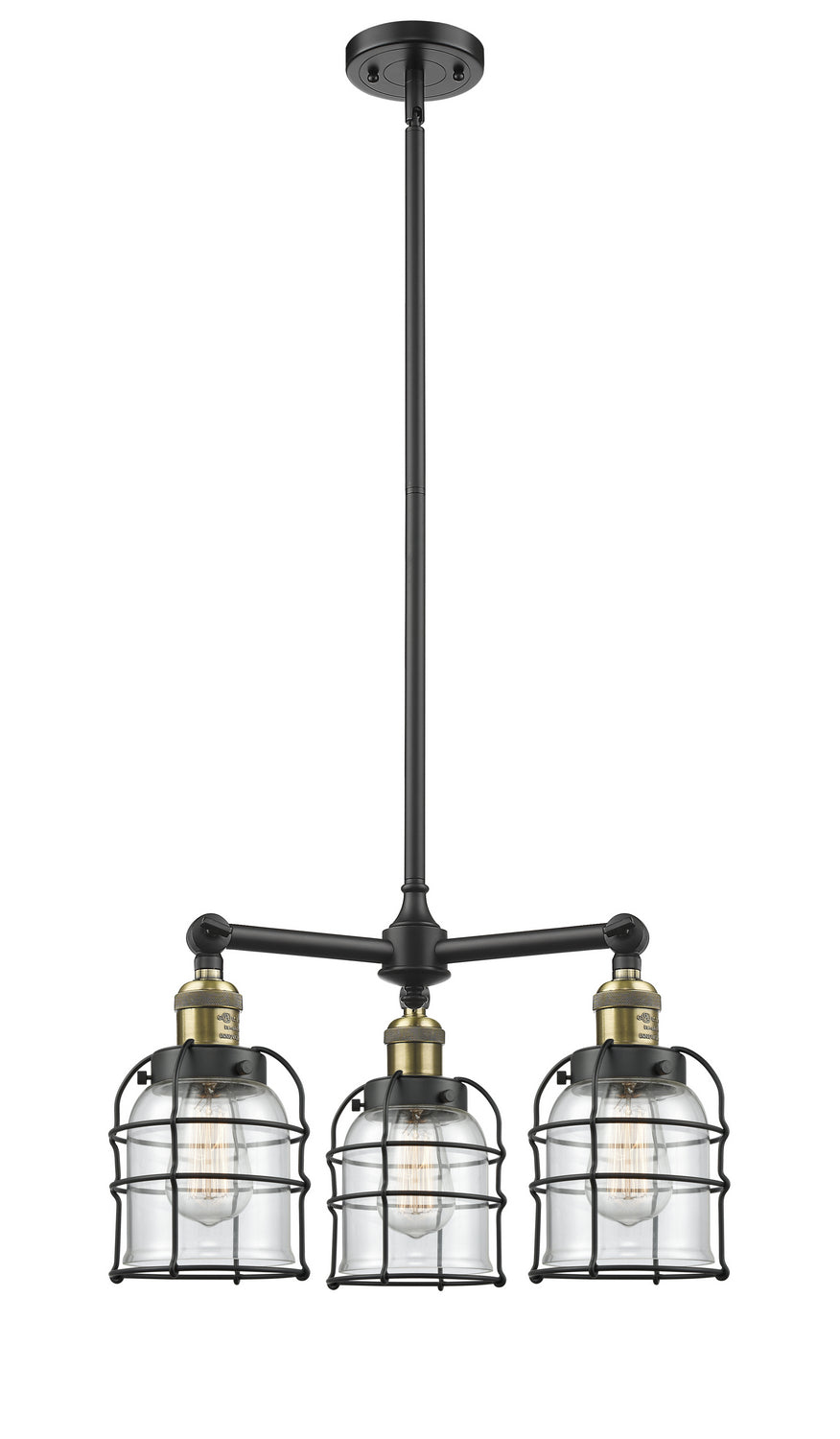 Innovations Franklin Restoration 207-BAB-G52-CE-LED Chandelier Light - Black Antique Brass