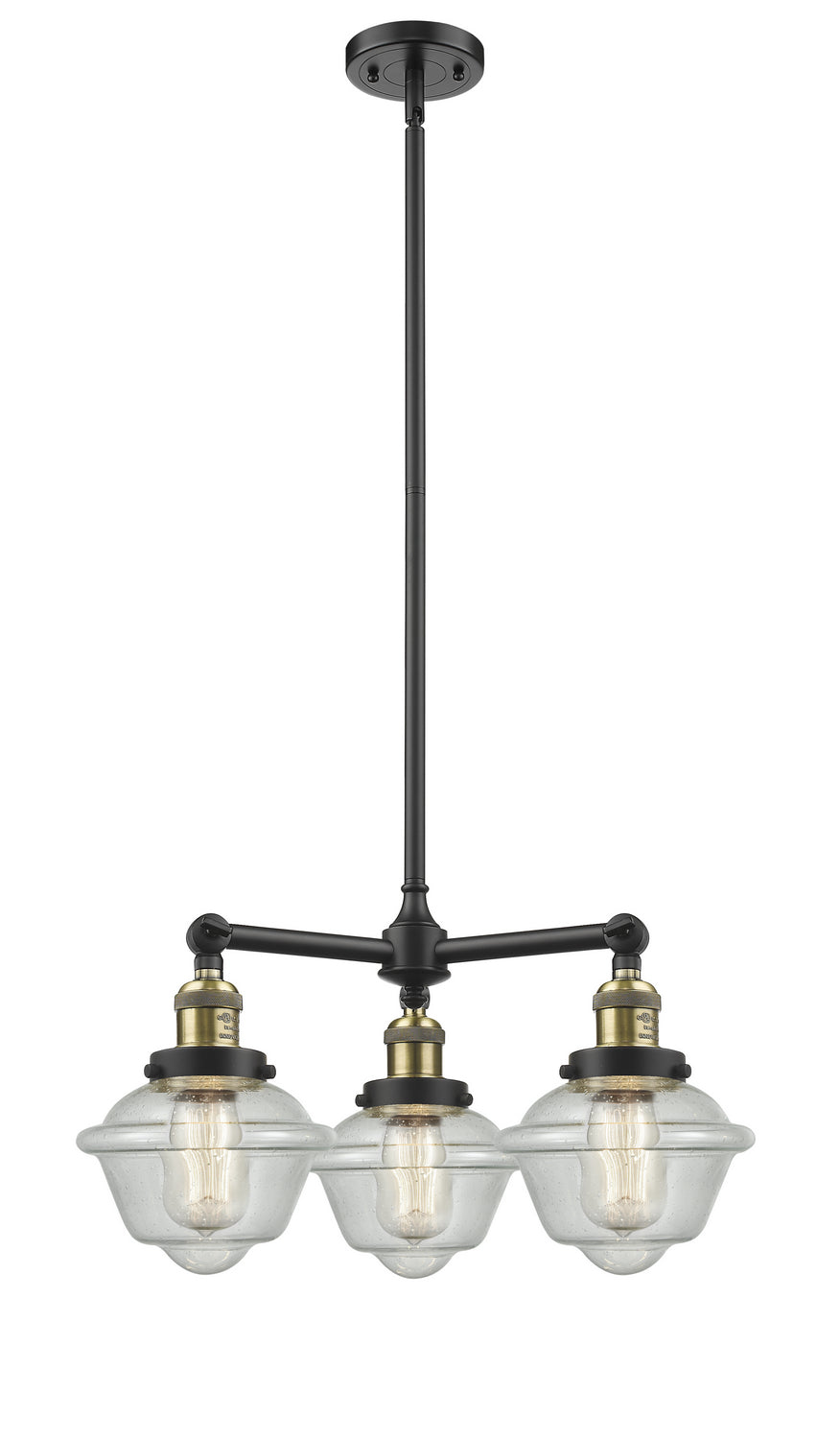 Innovations Franklin Restoration 207-BAB-G534 Chandelier Light - Black Antique Brass