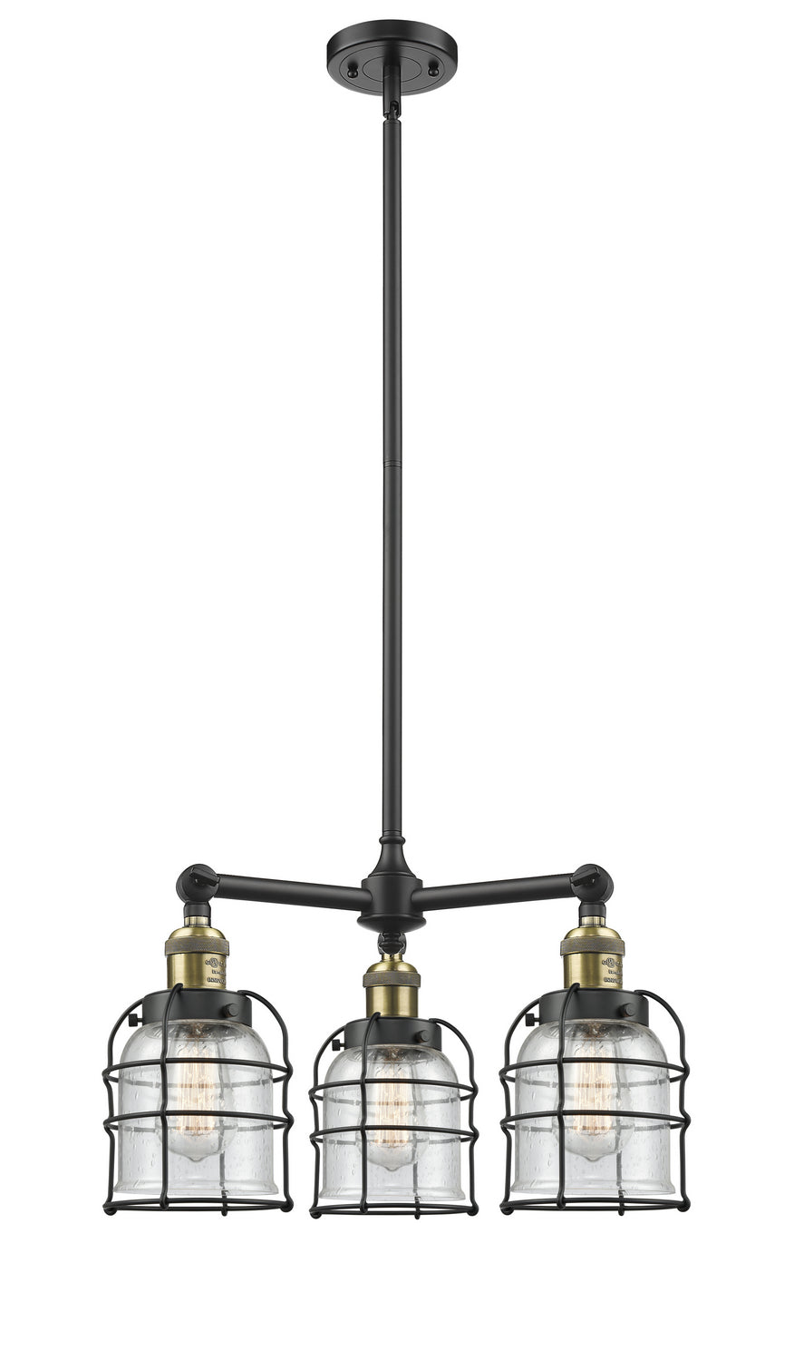 Innovations Franklin Restoration 207-BAB-G54-CE-LED Chandelier Light - Black Antique Brass