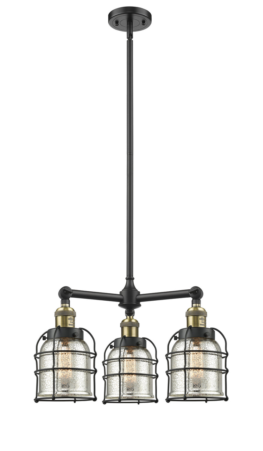 Innovations Franklin Restoration 207-BAB-G58-CE-LED Chandelier Light - Black Antique Brass