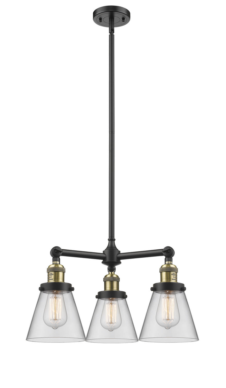 Innovations Franklin Restoration 207-BAB-G62-LED Chandelier Light - Black Antique Brass