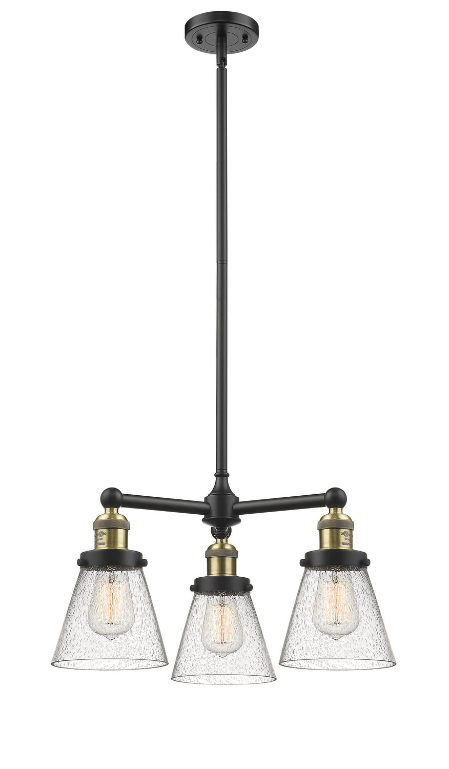 Innovations Franklin Restoration 207-BAB-G64-LED Chandelier Light - Black Antique Brass