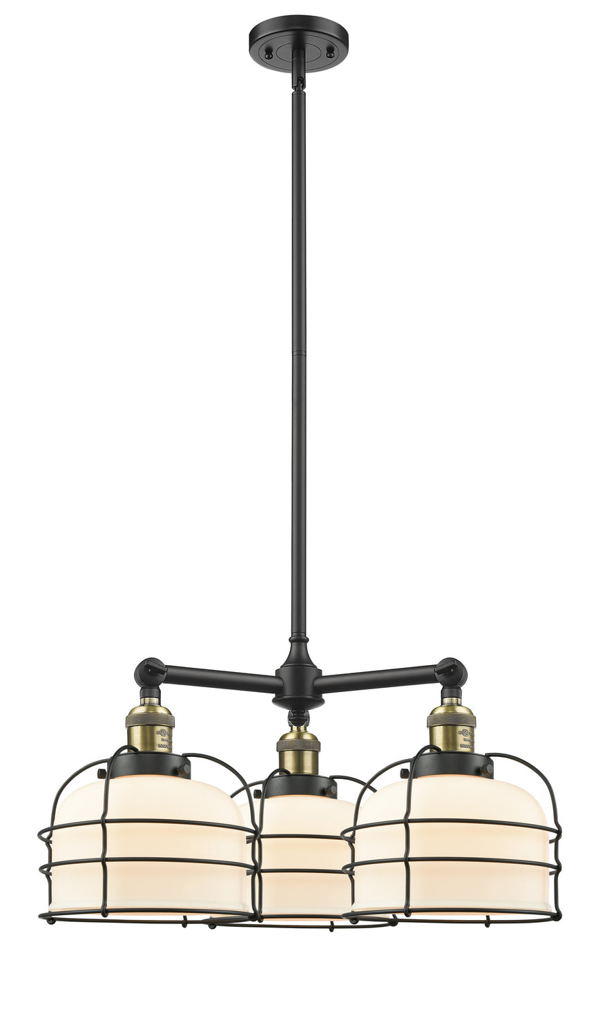 Innovations Franklin Restoration 207-BAB-G71-CE Chandelier Light - Black Antique Brass