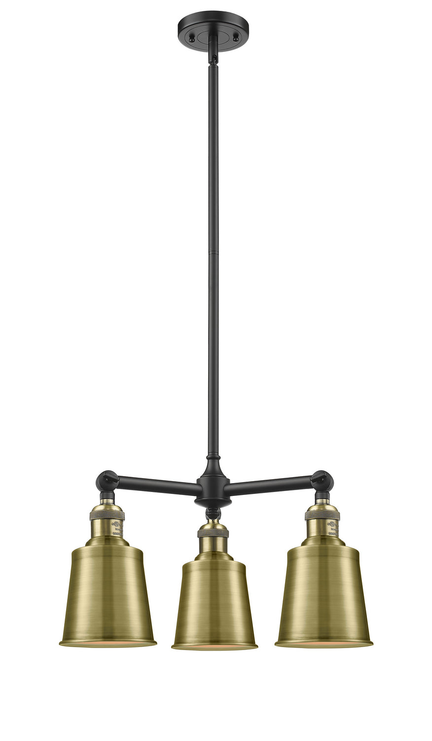 Innovations Franklin Restoration 207-BAB-M9-AB Chandelier Light - Black Antique Brass