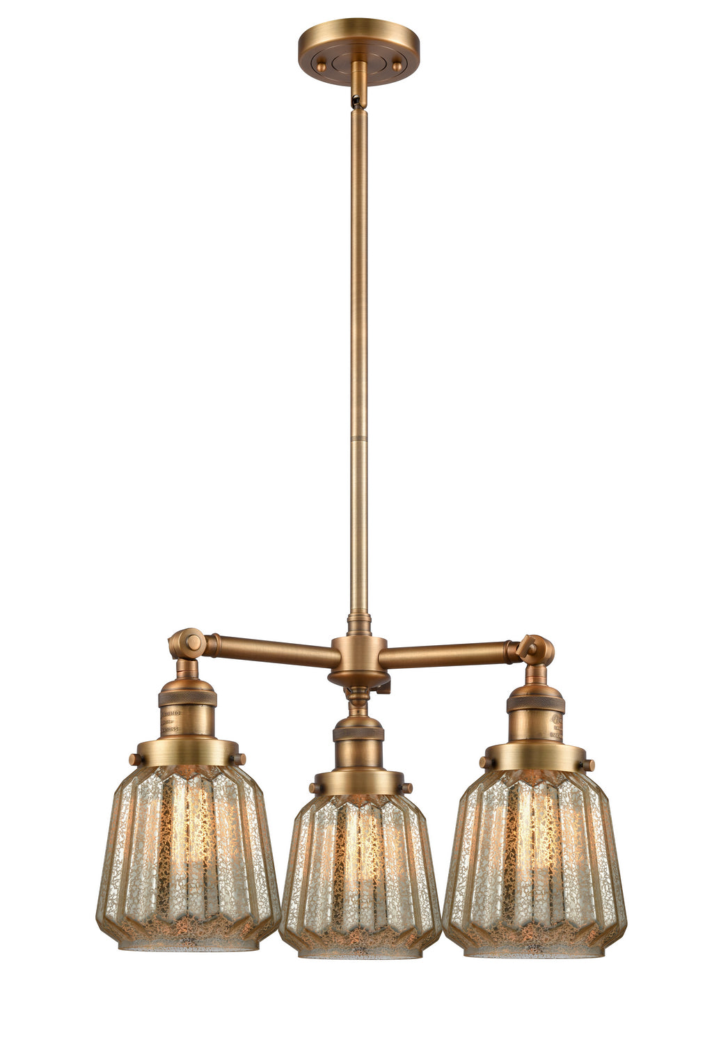 Innovations Franklin Restoration 207-BB-G146-LED Chandelier Light - Brushed Brass